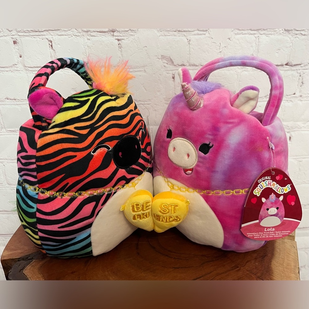 Squishmallows Lola and Safiyah Valentine's Buddy Buckets